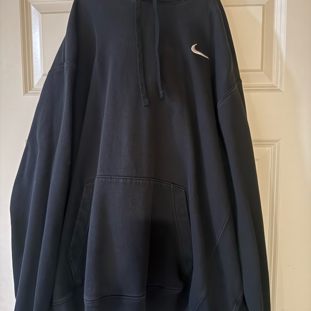 Nike Black Hoodie with White Logo